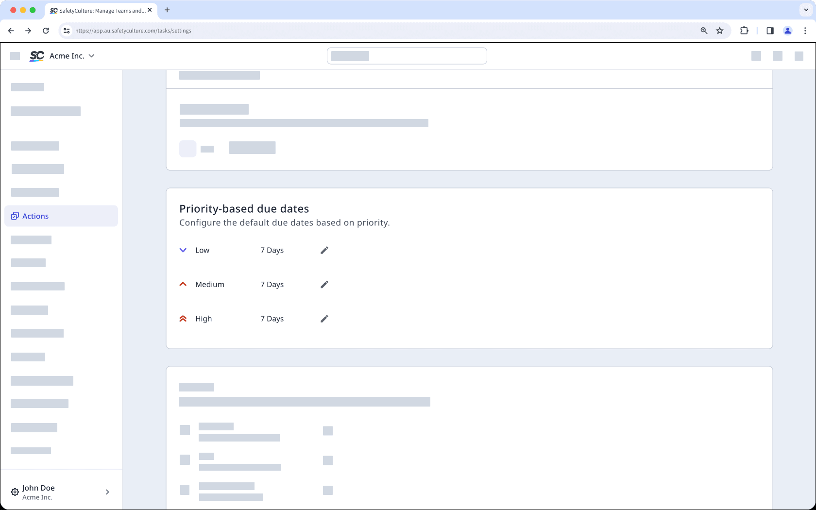 Web app: Priority-based due dates